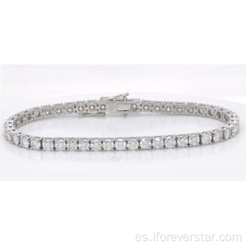 Pulsera de tenis Moissanite 925 Plata